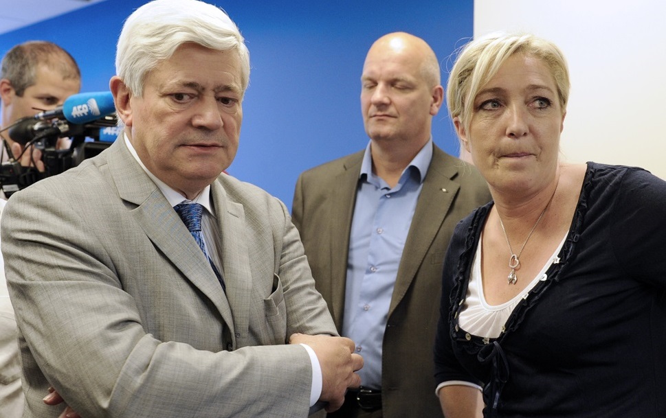 Bruno Gollnisch avec Marine Le Pen. D. R.